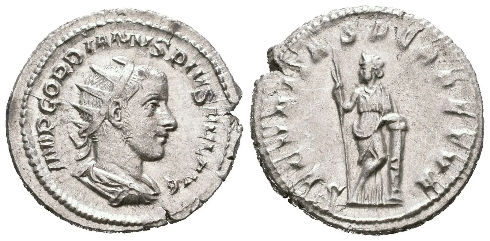 Antoninian, 243 - 244, Rv: SECVRITAS PERPETVA, stojící Securitas zleva drží — 1