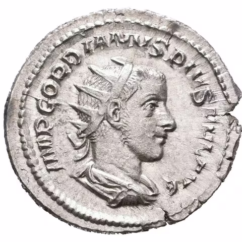 Antoninian, 243 - 244, Rv: SECVRITAS PERPETVA, stojící Securitas zleva drží