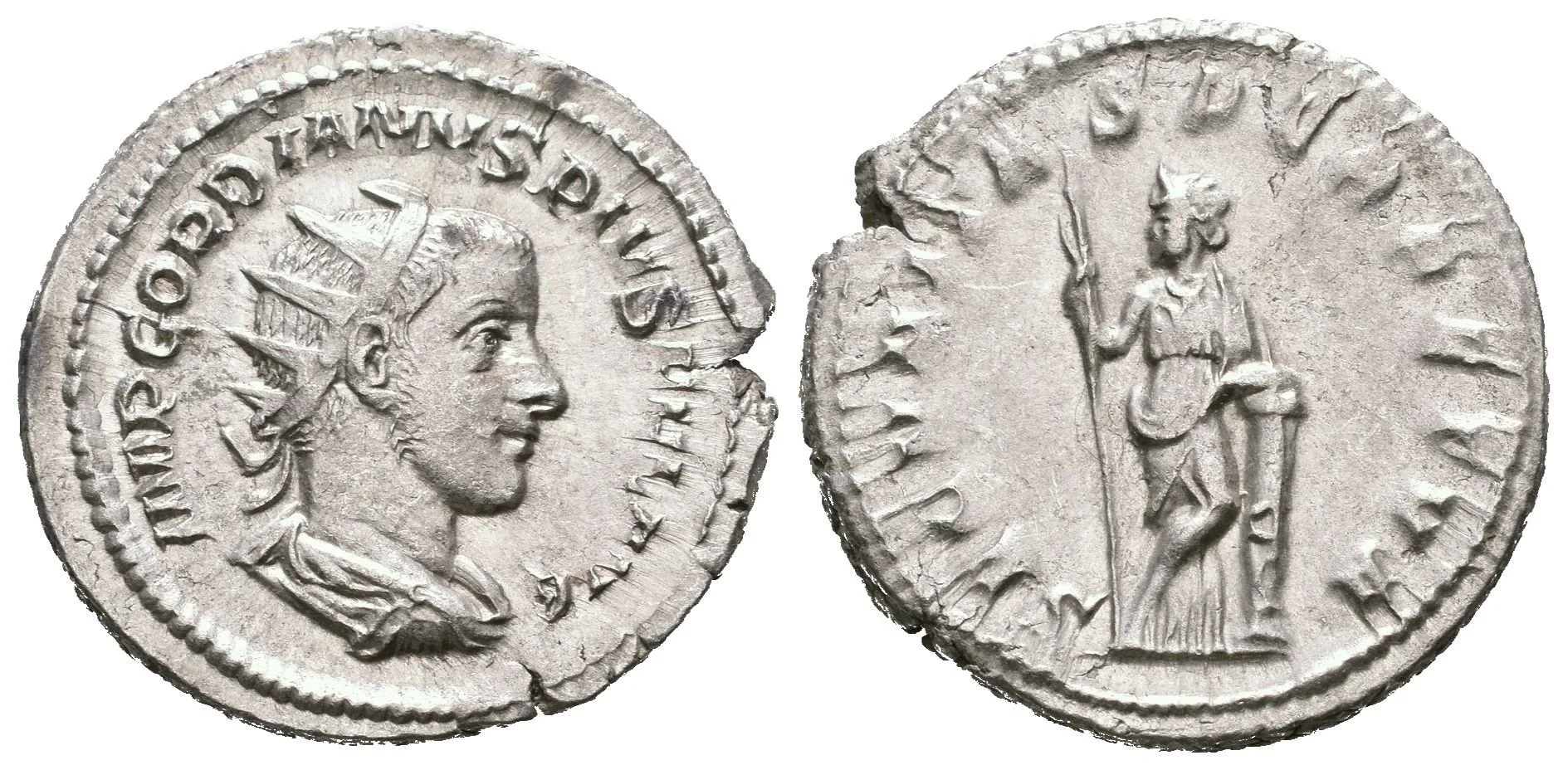 Antoninian, 243 - 244, Rv: SECVRITAS PERPETVA, stojící Securitas zleva drží — 1