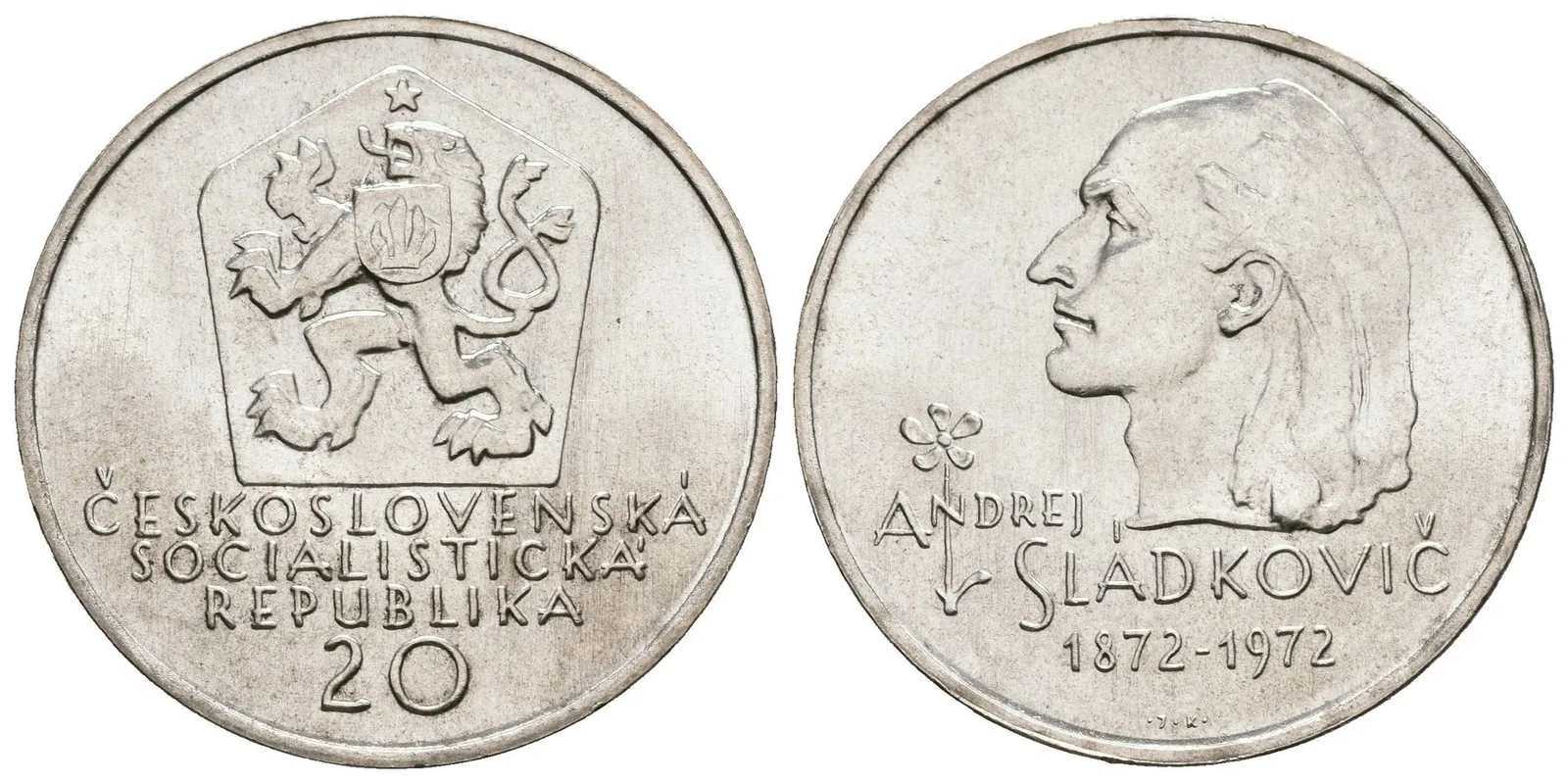 20 Kčs 1972 - Andrej Sládkovič — 1