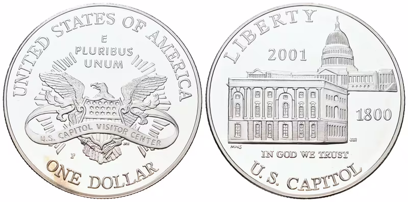 USA, 1 Dollar 2001 - Capitol, PROOF