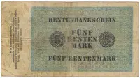 Německo, 5 Rentenmark 1923, Ro.156b - fotografie 2