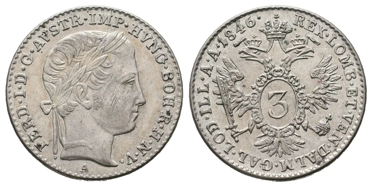 Ferdinand V., 3 Krejcar 1846 A, Vídeň