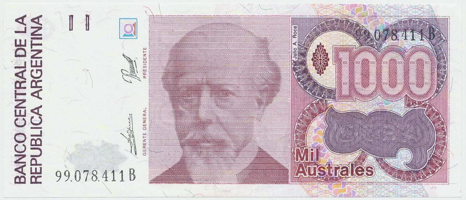 Argentina, 1000 Australes (1988~1990), P.329c