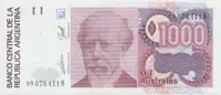 Argentina, 1000 Australes (1988~1990), P.329c