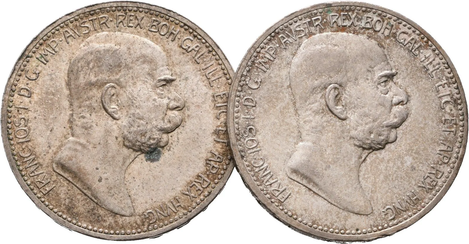 1 Koruna 1908 - jubilejní, lot 2 ks