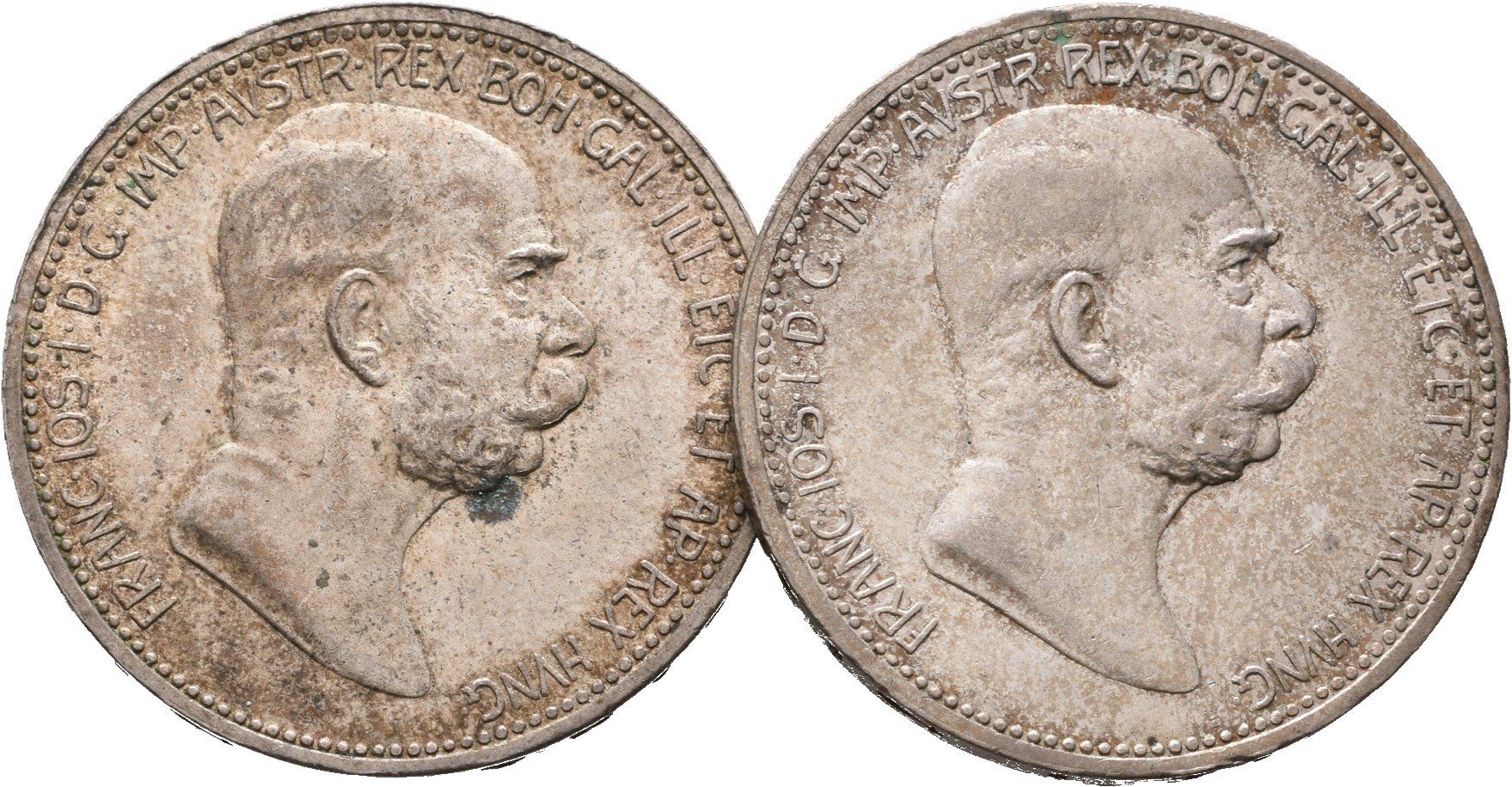1 Koruna 1908 - jubilejní, lot 2 ks