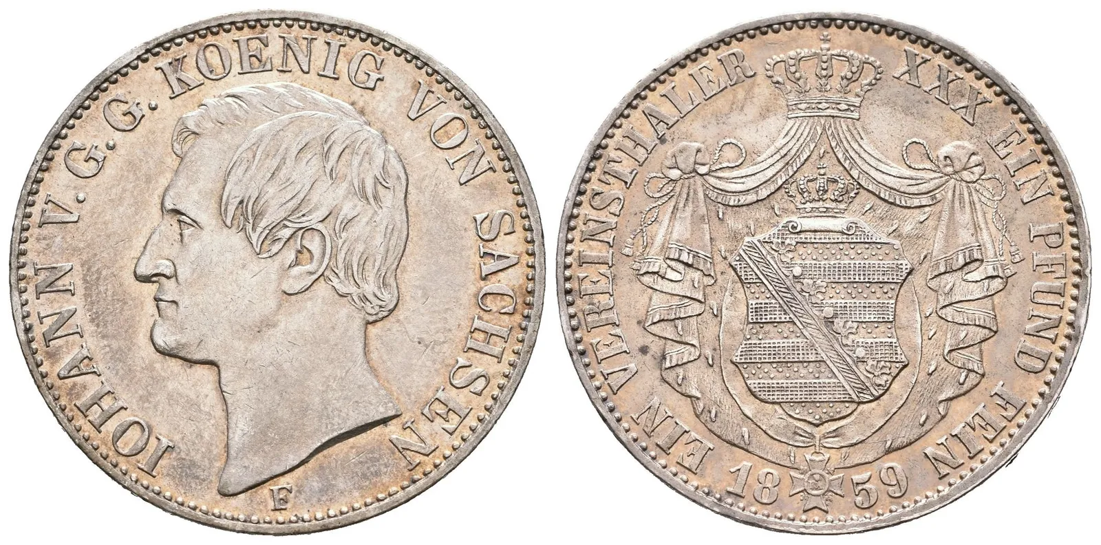 Sasko, Tolar 1859 F