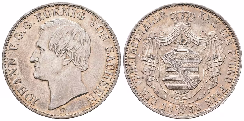 Sasko, Tolar 1859 F