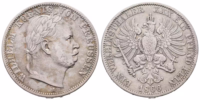 Prusko, Tolar 1866 A
