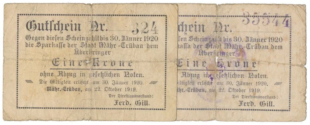 Nouzovky české od roku 1914 — 1
