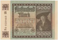 Německo, 5000 Mark 1922, Ro.80c