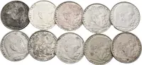 Soubor stříbrných mincí 2 Marka 1937 - mincovny A, D, E, J, — 1