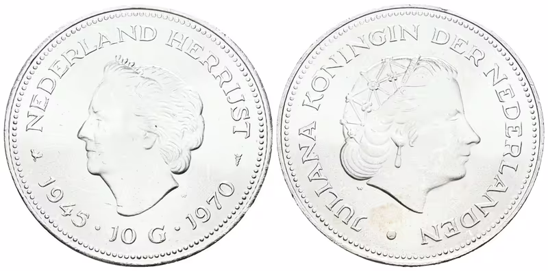 Nizozemí, 10 Gulden 1970
