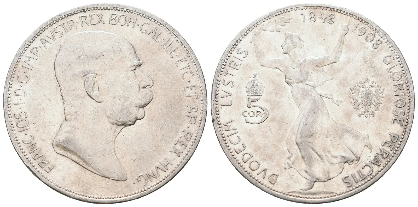 5 Koruna 1908 - jubilejní
