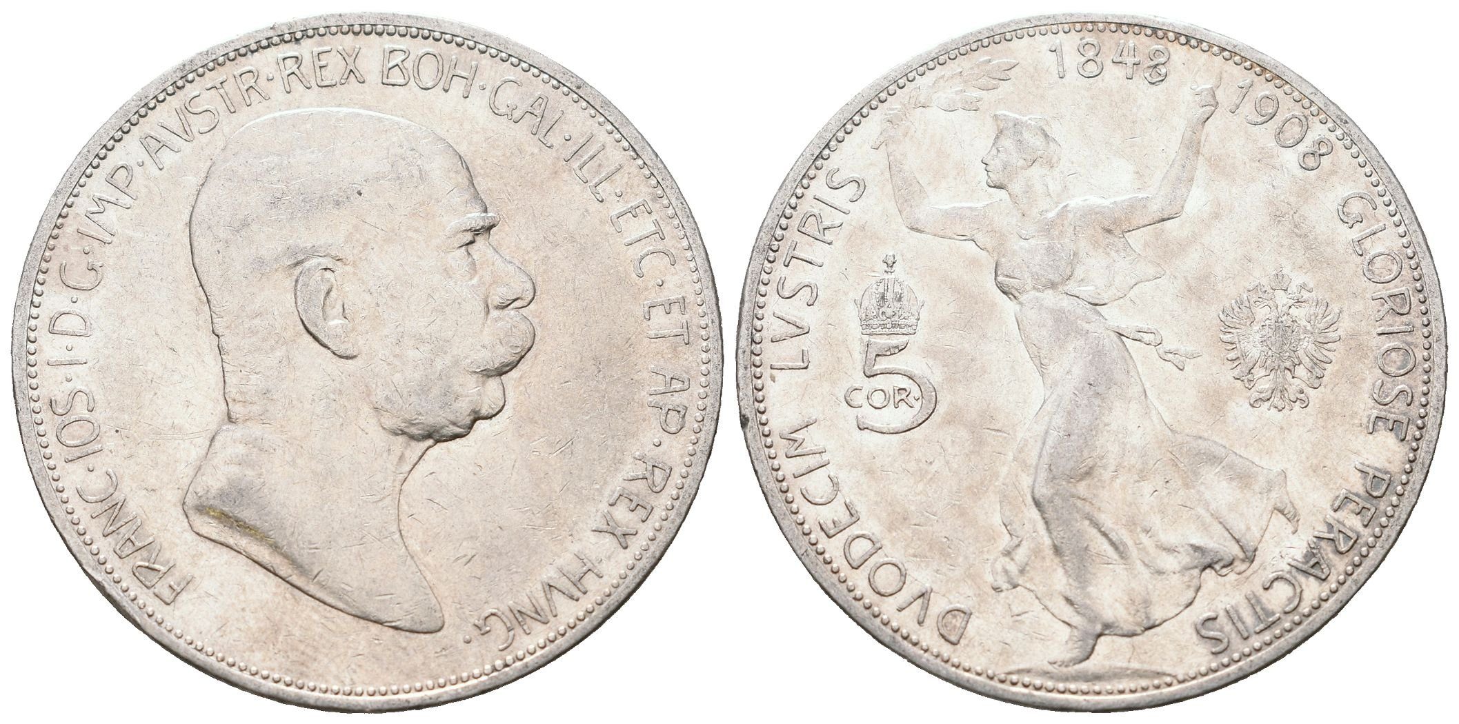 5 Koruna 1908 - jubilejní