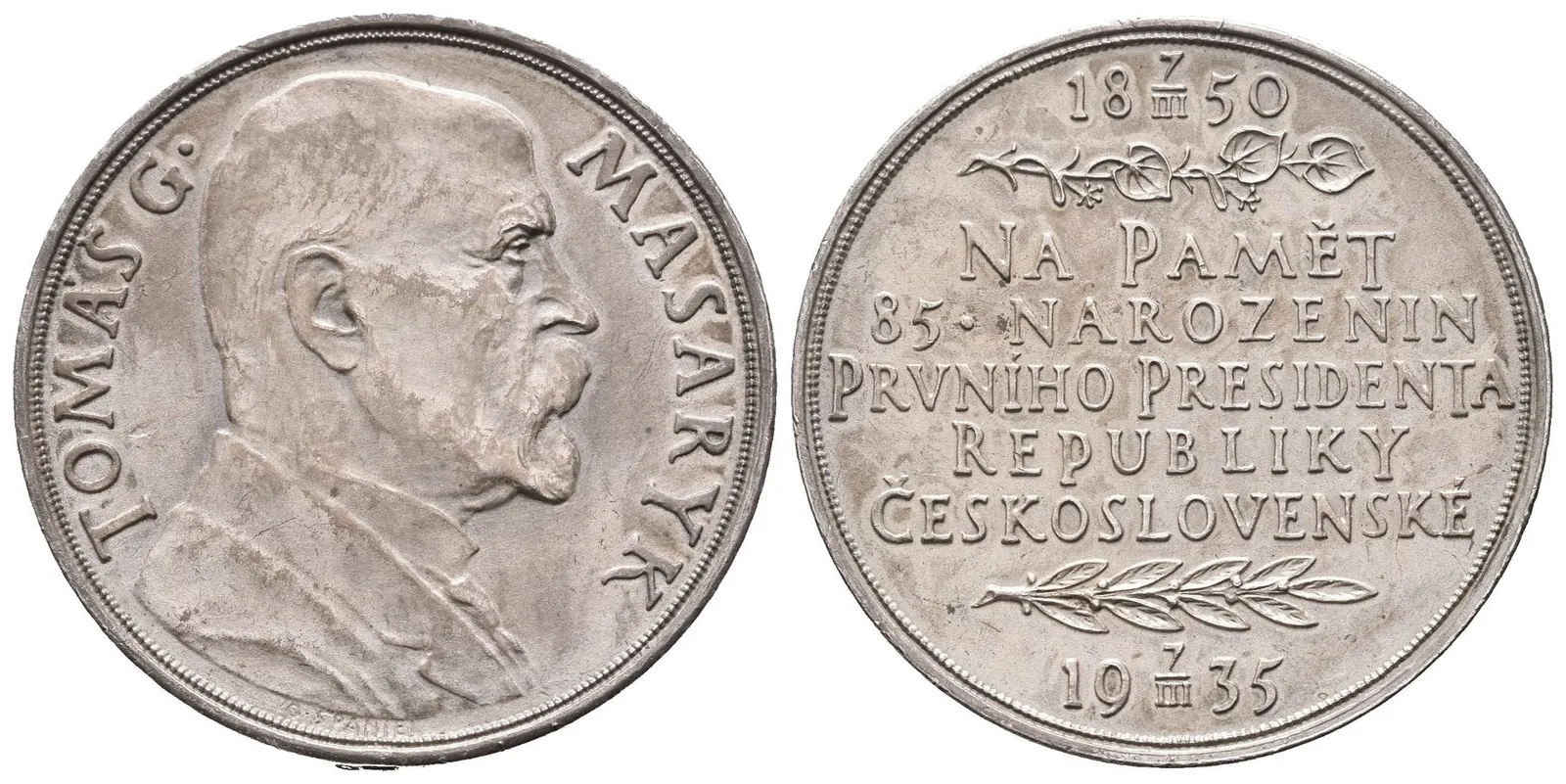 Španiel Otakar -  85. narozeniny TGM, 32 mm