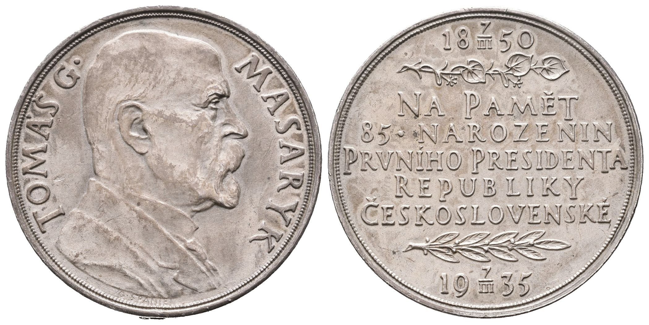 Španiel Otakar -  85. narozeniny TGM, 32 mm