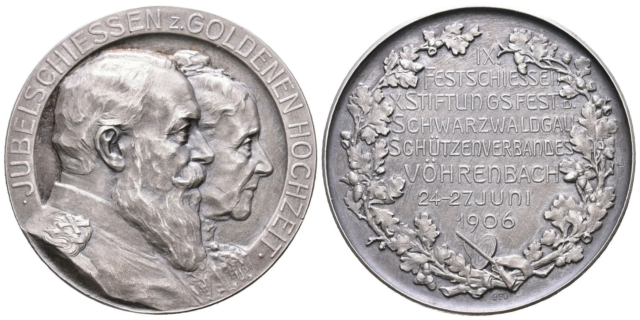 AR Medaile 1906 (R. Mayer) - IX. Slavnostní střelby spolku Schwarzwaldgau Vöhrenbach, — 1