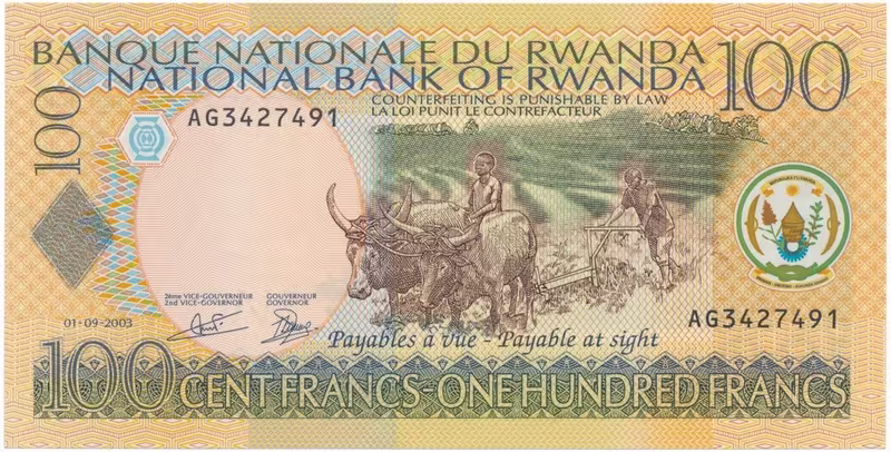 Rwanda, 100 Francs 2003, P.29b
