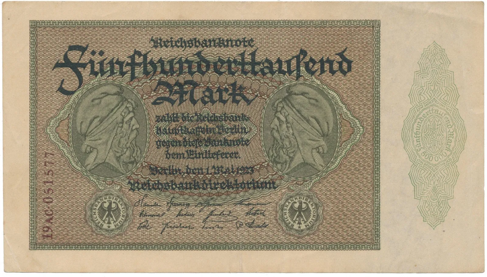 Německo, 500000 Mark 1923, Ro.87f