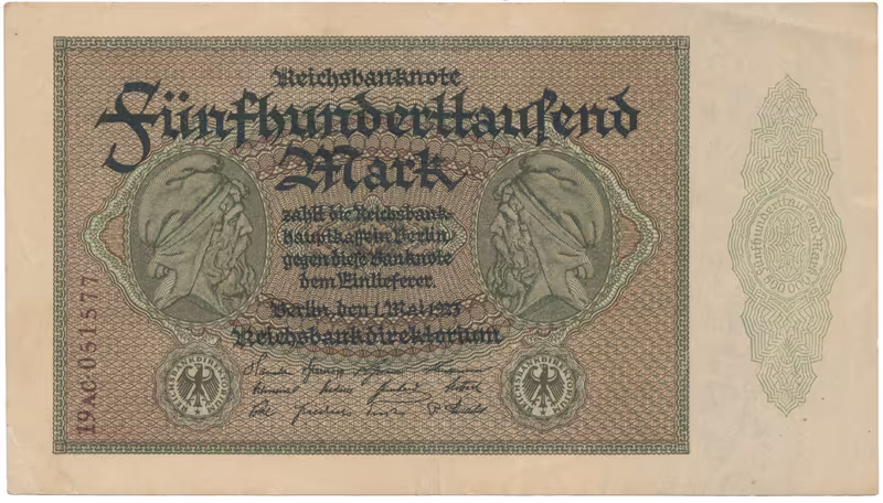 Německo, 500000 Mark 1923, Ro.87f