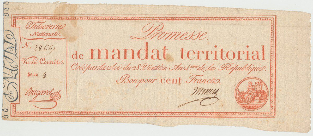 Francie, 100 Francs 1796, P.A84b