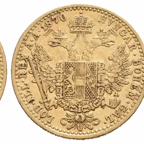 Dukát 1870 A, rysky a hranky