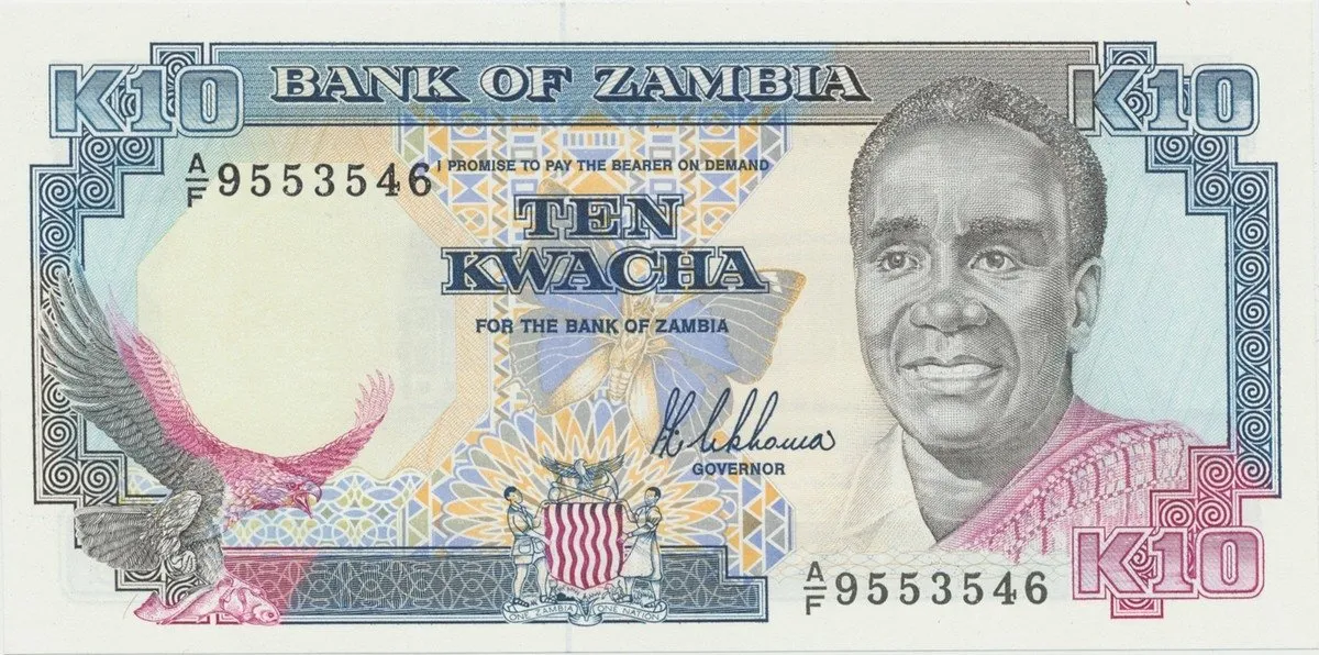 Zambie, 10 Kwacha (1989~1990), P.31a