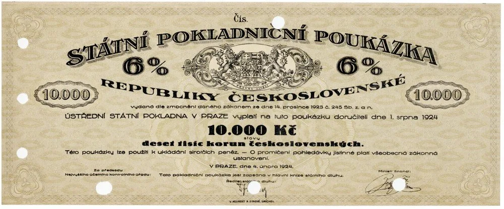 Státní pokladniční poukázky, 1919 - 1939 — 1