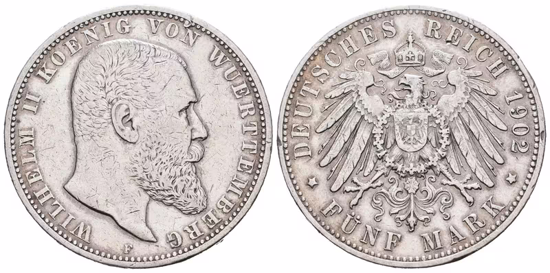 Württembersko, 5 Marka 1902