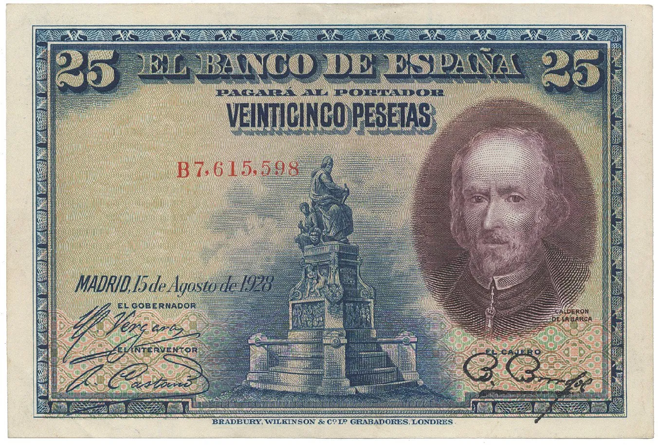 Španělsko, 25 Pesetas 1928, P.74b