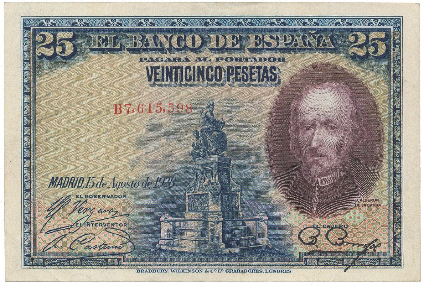 Španělsko, 25 Pesetas 1928, P.74b