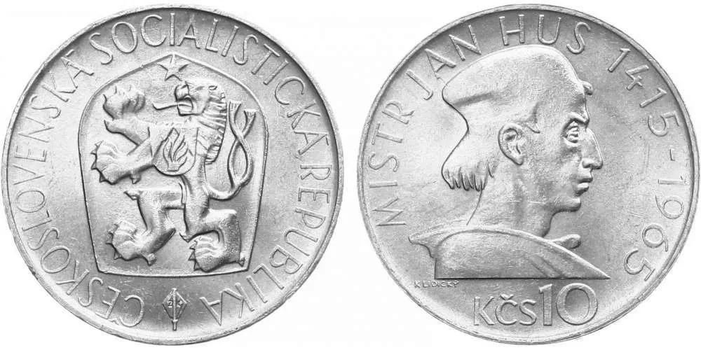 10 Kčs 1965 - Mistr Jan Hus