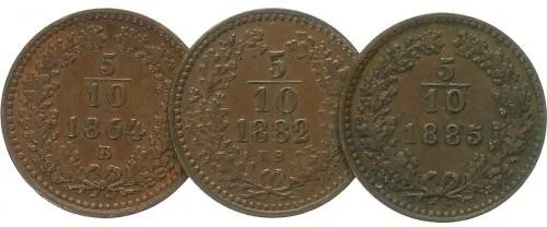 Rakouská a spolková měna, 1857 - 1892 — 1
