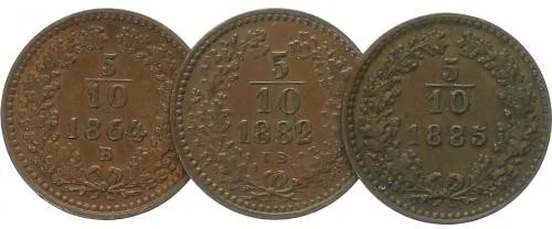 Rakouská a spolková měna, 1857 - 1892 — 1