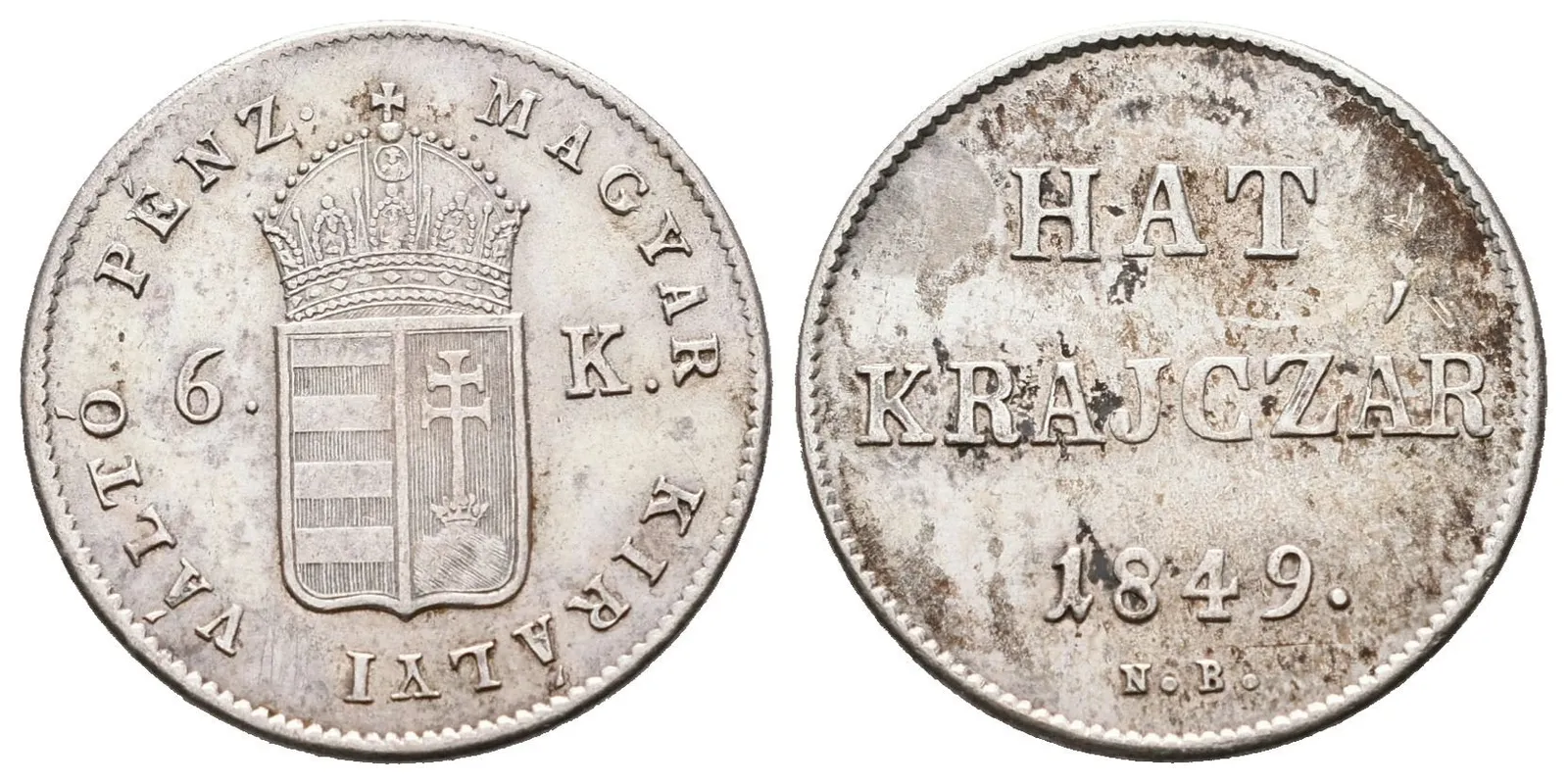 Revoluce, 6 Krejcar 1849 NB