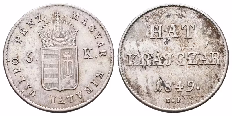 Revoluce, 6 Krejcar 1849 NB