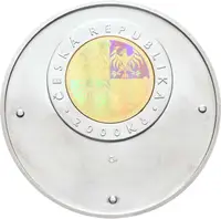2000 Kč 2000 - Rok dva tisíce - konec milénia, PROOF - matové averzní pole - fotografie 3