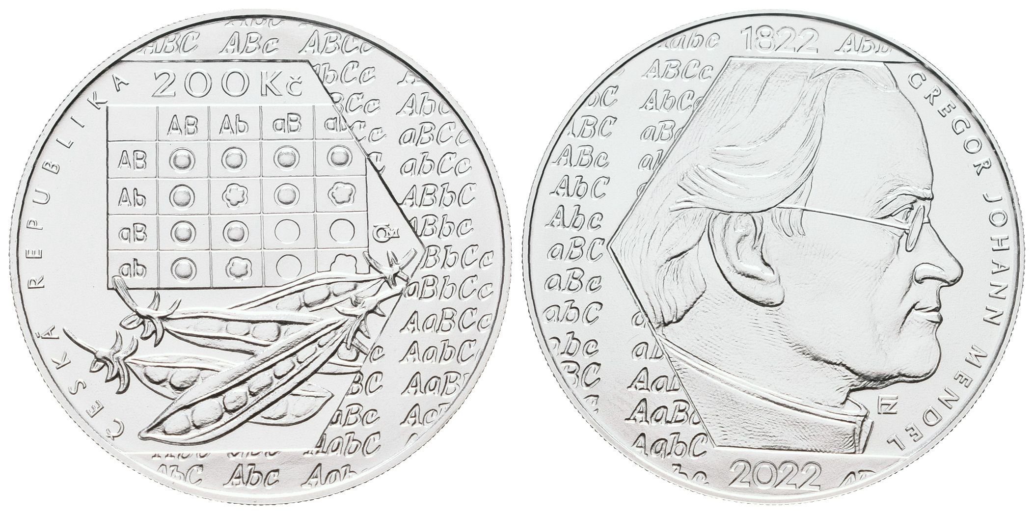 200 Kč 2022 - Gregor Johann Mendel - bez certifikátu