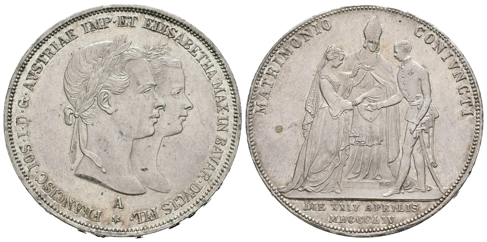 Tolar 1854 A - Svatební, krásná zachovalost, ražební lesk, — 1
