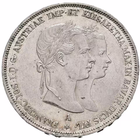 Tolar 1854 A - Svatební, krásná zachovalost, ražební lesk,