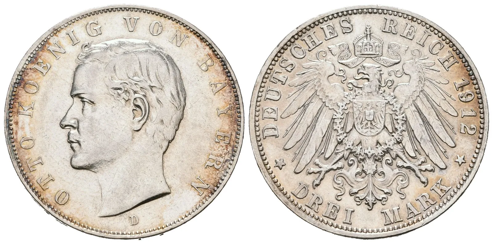 Bavorsko, 3 Marka 1912 D