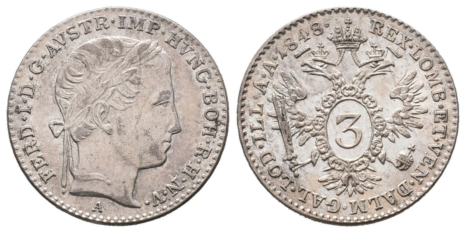 Ferdinand V., 3 Krejcar 1848 A, Vídeň