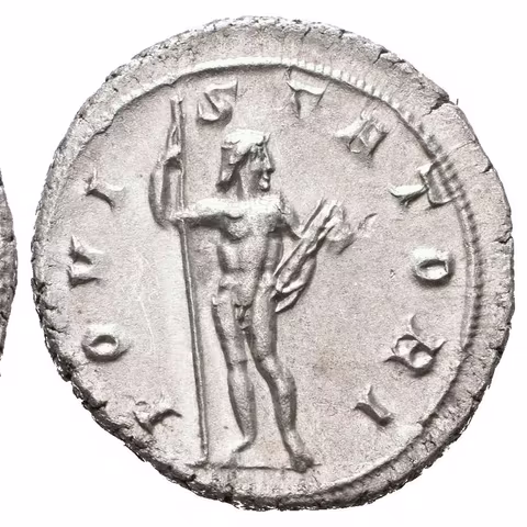 Antoninian, 241 - 243, Rv: IOVIS STATORI, stojící Jupiter čelně hledí doprava,