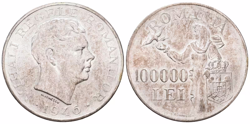 Rumunsko, 100 000 Lei 1946