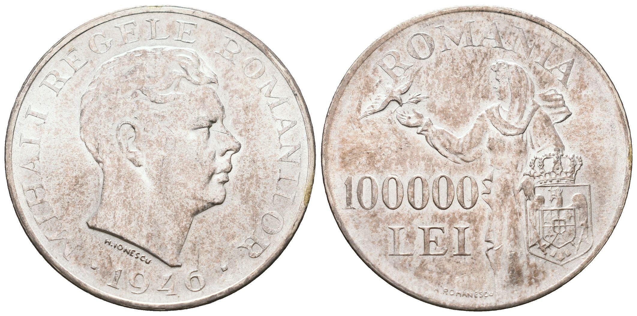 Rumunsko, 100 000 Lei 1946