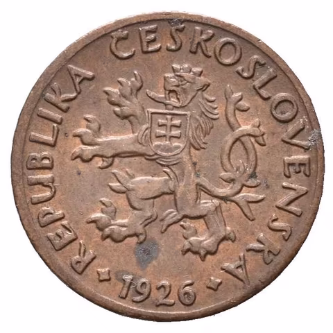 5 Haléř 1926, velmi pěkná zachovalost, patina, zbytky lesku_R!
