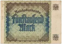 Německo, 5000 Mark 1922, Ro.80e - fotografie 2