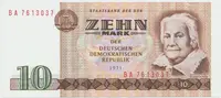 Německo - NDR, 10 DM 1971, II. vydání (1985), Ros.359c